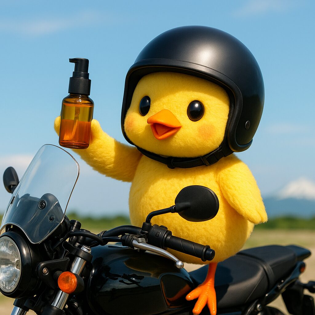 バイピヨちゃんオイル持ってる